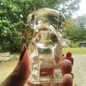 Dog figurine glass